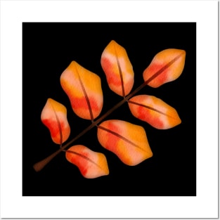 Autumn Leaf Watercolor Posters and Art